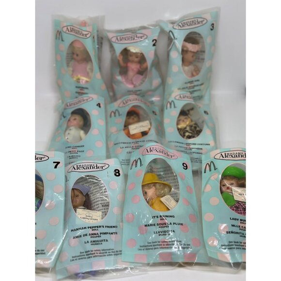 VTG NIP Madame Alexander McDonalds Happy Meal Miniature Dolls 2003 10 Pieces - Picture 1 of 8